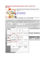 Hướng dẫn sử dụng PowerPoint 2007-Phan 1-VII