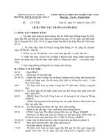 LỊCH CÔNG TÁC THÁNG 10