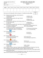 Đề - Đáp án Chuyên hiệu ATGT hạng I