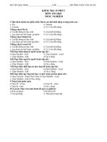 Trắc nghiệm lớp 6 Tin lần 1 Học Kỳ 1