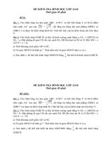 Đề KT 1 tiết hình học chương 1 - trường THPT Bỉm Sơn