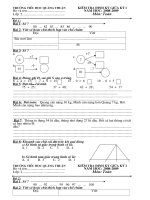 Đề kiểm tra Toán GHKII