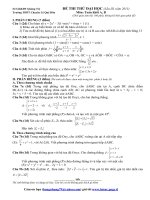 ĐỀ THI THỬ ĐẠI HỌC (Lần III, năm 2013) Môn: Toán khối A, B