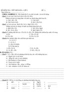 bài kiểm tra hoá học