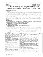 Tiet 1-3 NC - KHÁI QUÁT VĂN HỌC VIỆT NAM TỪ CÁCH MẠNG THÁNG TÁM 1945 ĐẾN HẾT THẾ KỶ XX