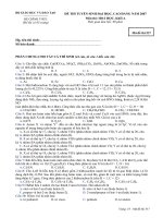 Đề hóa ĐH A-2007