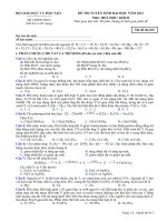 ĐỀ THI TUYỂN SINH ĐẠI HỌC NĂM 2012 Môn: HOÁ HỌC; Khối B mã đề  815 