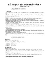 Kê hoach giảng dạy ngữ văn 7
