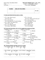 đề k.tra Anh Văn 9 - tuần 7