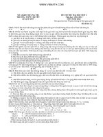 ĐỀ THI THỬ ĐẠI HỌC ĐỢT 2 Năm học : 2012-2013 MÔN SINH HỌC