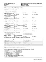 Đề thi chất lượng đầu năm 2009-2010