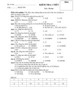 Đề 1 tiet HK I Mã đề 004