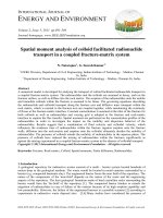 Spatial moment analysis of colloid facilitated radionuclide transport in a coupled fracture-matrix system