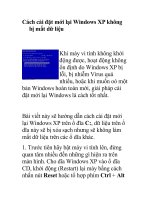 Cách cài mới WindowsXP