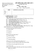 Đề KTGKI năm học 2010-2011