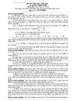 Đề thi HSG tỉnh Môn Hóa 9