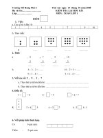 Đề kiểm tra lớp s HKI