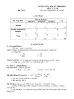 Đề kiểm tra giữa kỳ I_ Toán 9 _Chẵn