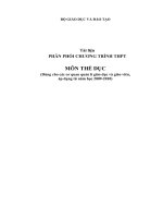 PPCT Thể dục THPT (2009 - 2010)