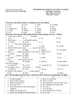 kiểm tra khảo sát anh 7