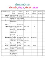 Kế hoạch giảng dạy Toán 6
