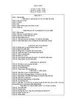 Phân phối chương trình Sinh 8,9 Hoa 9