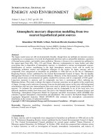 Atmospheric mercury dispersion modelling from two nearest hypothetical point sources