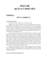 Phân hệ quản lý sinh viên