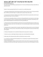 10 lưu ý cấm cửa virus