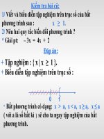 Bất phương trình bậc nhất 1 ẩn