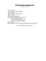 Đề thi số 1môn TV