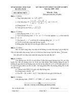 De thi Tuyen sinh lop 10 nam hoc 2009-2010 - Toan khong chuyen