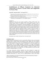 Establishment of Effluent Standards for Industrial Wastewaters in Korea: Current Issues and Suggestions for Future Plan