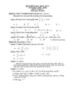 Đề thi học kỳ  1 Toán 7 ( Đề 2)