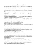 ĐÊ THI THỬ ĐẠI HỌC CAO ĐẲNG NĂM 2009 MÔN VẬT LÝ ĐỀ SỐ 22 