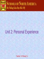 Unit 2: Review of tenses- Past tenses