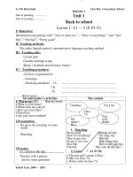 Giao an AV7 tiet 1-4 moi soan ''''09-''''10