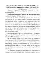 THỰC TRẠNG CHO VAY ĐỐI VỚI KHÁCH HÀNG CÁ NHÂN TẠI NGÂN HÀNG NÔNG NGHIỆP VÀ PHÁT TRIỂN NÔNG THÔN CHI NHÁNH CHỢ MƠ