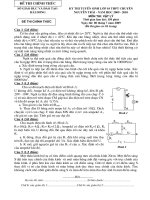 Vào 10 Vật lí NT HD 2009 - 2010