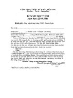 ĐƠN XIN HỌC THÊM NĂM HỌC 2010-2011