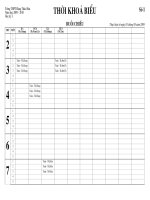 Thoèi khóa biểu học thêm hè dành cho HS 2009