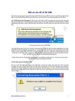 Các lỗi thường gặp khi sử dụng USB