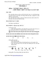 Giáo án Âm nhạc & Mĩ thuật ( Tuần 6)