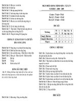 PJÂN PHÔI CHƯƠNG TRÌNH MÔN VẬT LÝ  LỚP 9