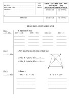 giữa kì I năm học 2006-2007