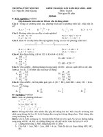 đề thi  và đáp án toán 8 học kì 2