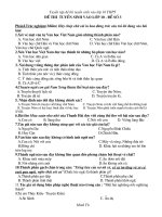 Đề thi tuyển sinh THPT môn Văn