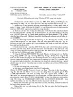 Hướng dẫn CM TH đầu năm học 2009-2010