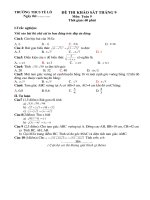 ĐÊ KHẢO SÁT HS THÁNG 9