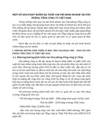 MỘT SỐ GIẢI PHÁP NHẰM HẠ THẤP CHI PHÍ KINH DOANH TẠI VĂN PHÒNG TỔNG CÔNG TY VIỆT NAM